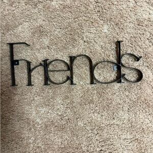 Black Metal 'Friends' Wall Decor